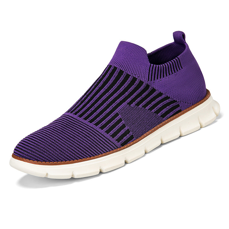 Damen Sportliche Slip-On Sneakers mit flexiblem Strick-Obermaterial R&B