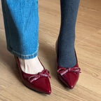 Damen elegante Pumps mit modischem Schleifenakzent R&B