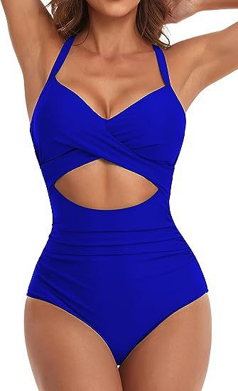 Damen Einteiliger Badeanzug mit elegantem Wickelschnitt R&B