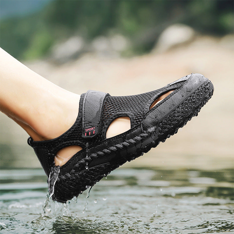 Herren Atmungsaktive Freizeitschuhe mit verstellbarem Riemen R&B