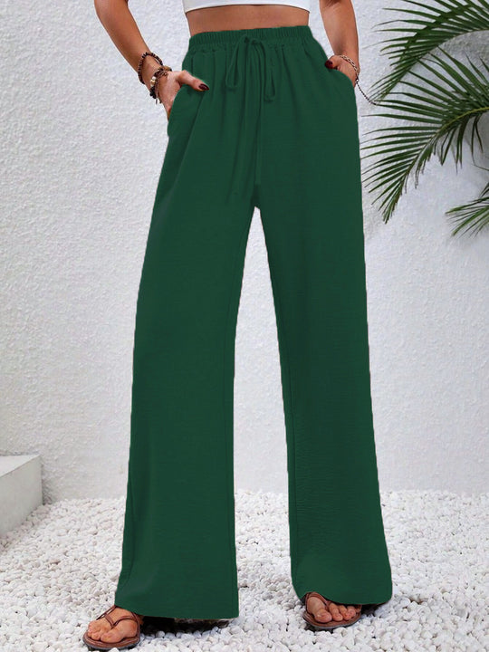Damen Weite Sommerhose mit elastischem Bund und Taschen R&B