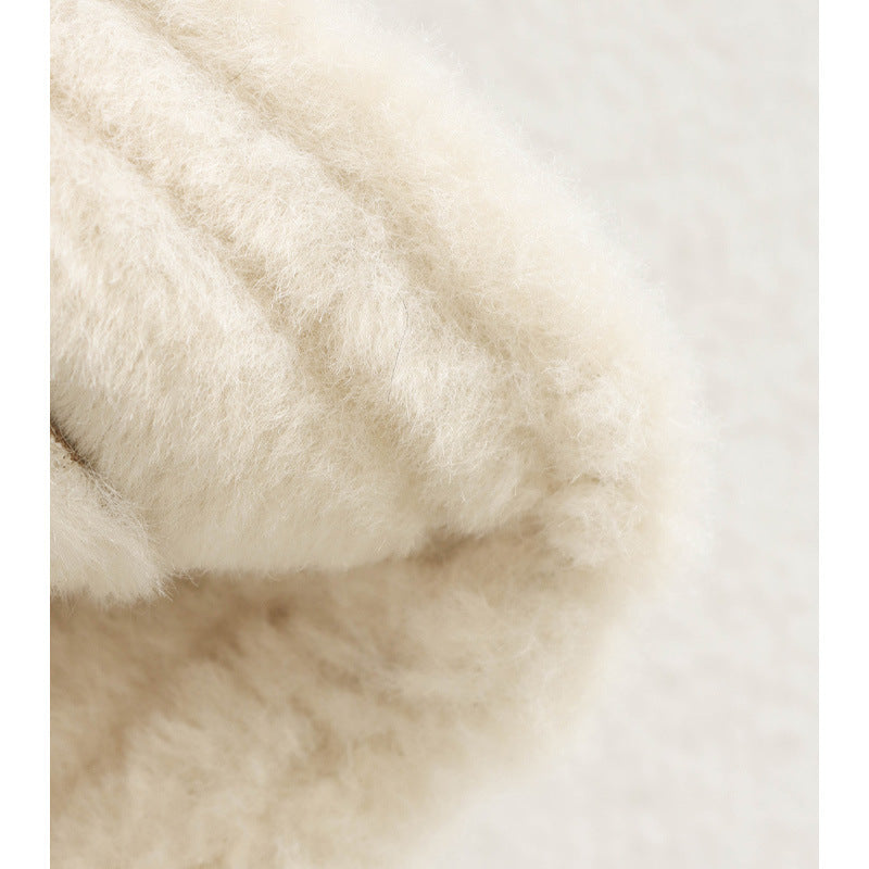 Damen Teddyjacke mit Button-Details und zwei aufgesetzten Taschen R&B