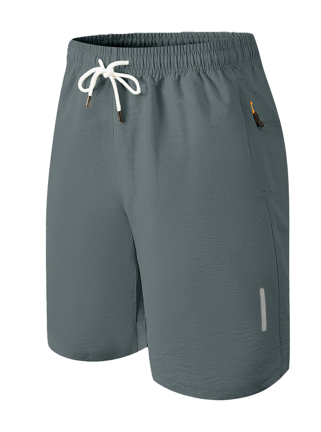 Herren nan ultraleichte schnelltrocknende Sport- und Badeshorts mit Elastikbund Kordelzug Reißverschlusstasche und reflektierendem Detail R&B