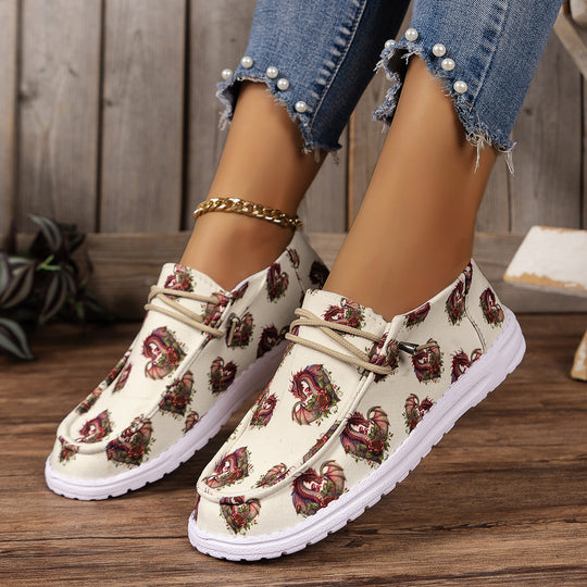 Damen Freizeit-Sneaker mit floralem Design und atmungsaktiver Oberfläche R&B