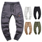 Herren Cargo-Hose im modernen Design mit mehreren Taschen und elastischem Bund