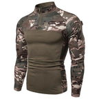 Herren Funktionspullover mit Teilreißverschluss und modernem Camouflage-Design R&B