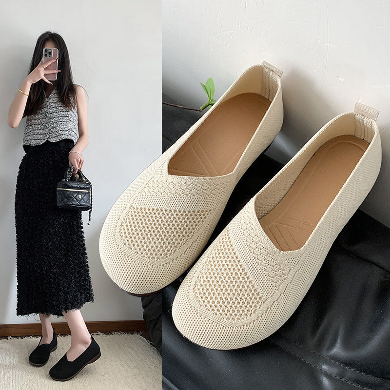 Damen Atmungsaktive Ballerinas mit elastischem Obermaterial R&B
