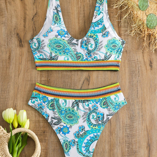 Damen Bikini-Set mit modischem Ethno-Design R&B