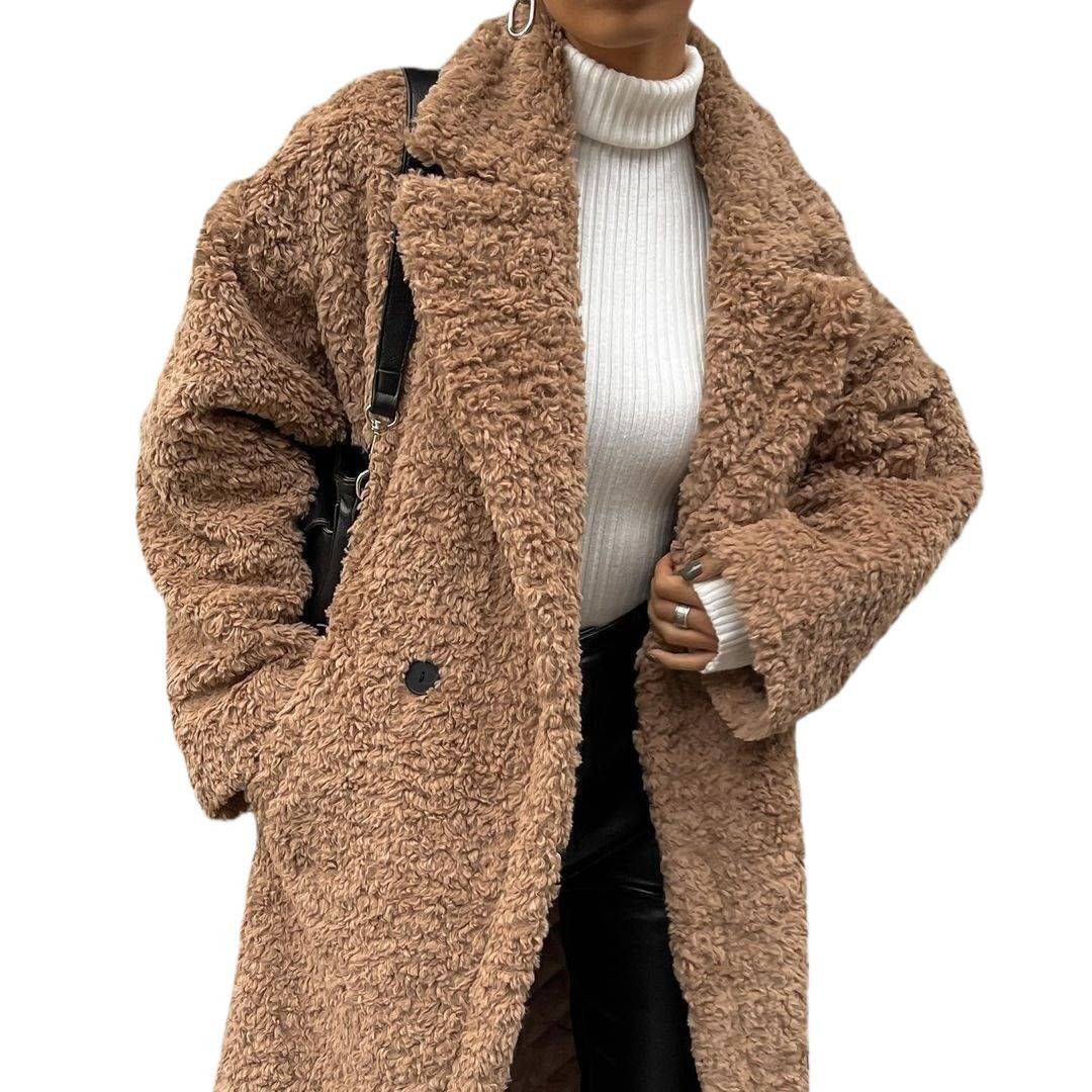 Damen Kuschelige Teddyfelljacke im eleganten Oversize-Design R&B