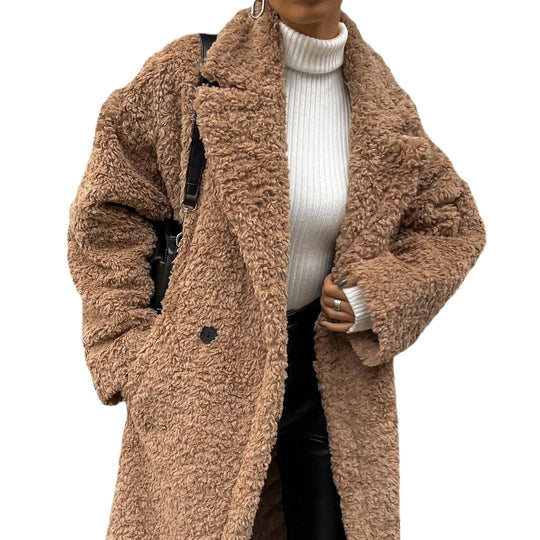 Damen Kuschelige Teddyfelljacke im eleganten Oversize-Design R&B