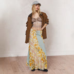 Damen Maxirock mit floralem Design und verspielten Farben R&B