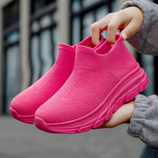Damen Hochleistungs-Sneaker mit flexiblem Strick-Obermaterial und dämpfender Sohle R&B