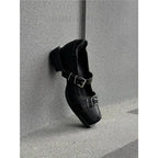 Damen elegante Schnürschuhe mit modischer Schnallenverzierung R&B