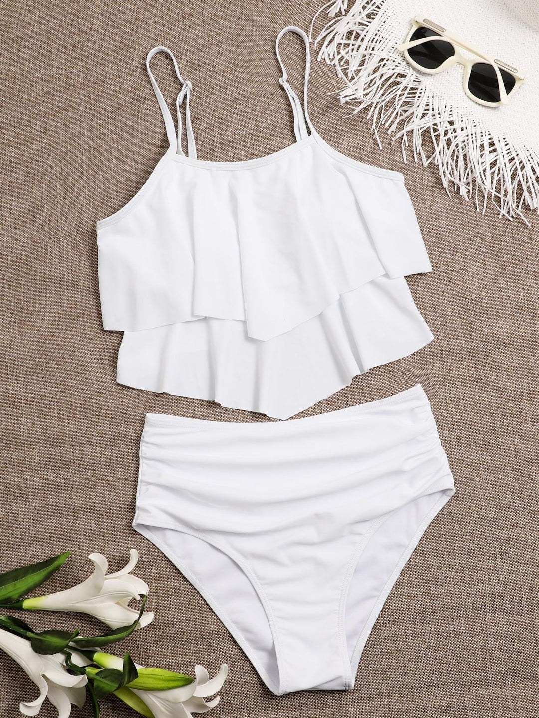 Damen Bikini-Set mit voluminösem Rüschendesign R&B