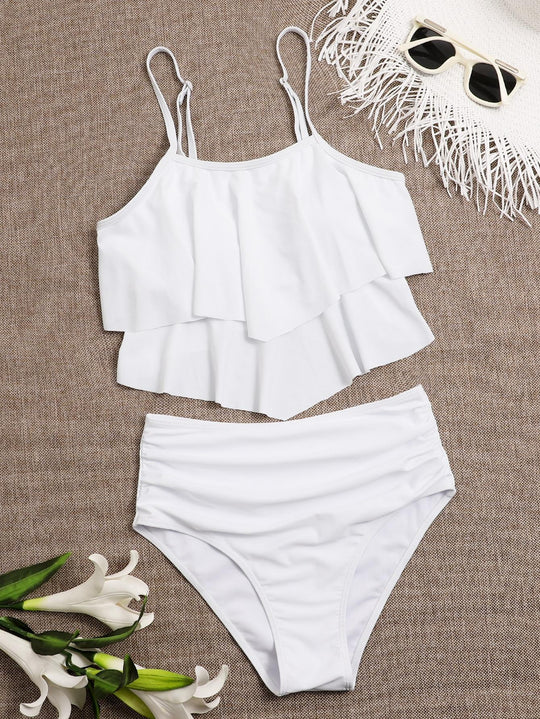 Damen Bikini-Set mit voluminösem Rüschendesign R&B