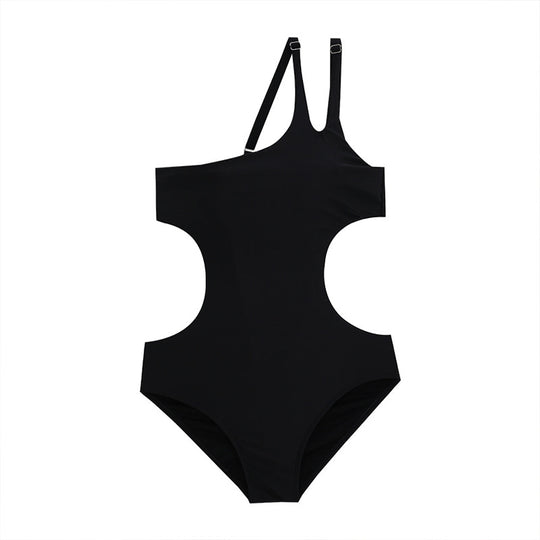 Damen Einteiliger Badeanzug mit asymmetrischem Schnitt und tiefen Cut-Outs R&B