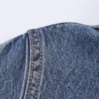 Damen Jeanskleid mit Taillengürtel und Kurzarm R&B
