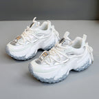 Damen modische Sneakers mit glänzenden Akzenten und stoßdämpfendem Sohlenprofil R&B