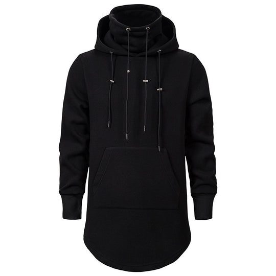 Herren modischer Hoodie mit asymmetrischem Kragen und praktischer Kängurutasche R&B