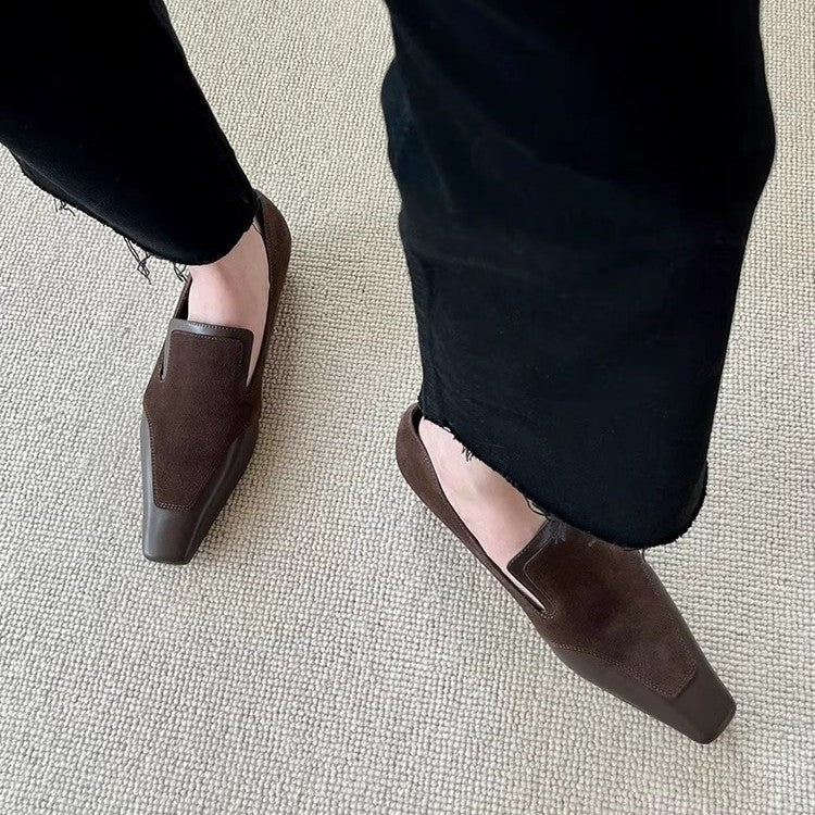 Damen edle Leder Loafers R&B