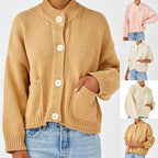 Damen Strickjacke im lässigen Schnitt mit Knopfdetails