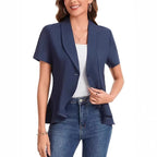 Damen schicke Blazerjacke mit asymmetrischem Schnitt R&B