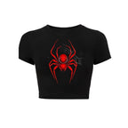 Damen Crop-T-Shirt mit kreativem Telefon-Design R&B