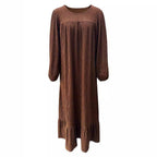 Damen Maxikleid mit waagerechtem Faltenwurf R&B