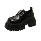 Damen chunky Schnürboots mit dekorativer Schnalle und robustem Sohlenprofil R&B