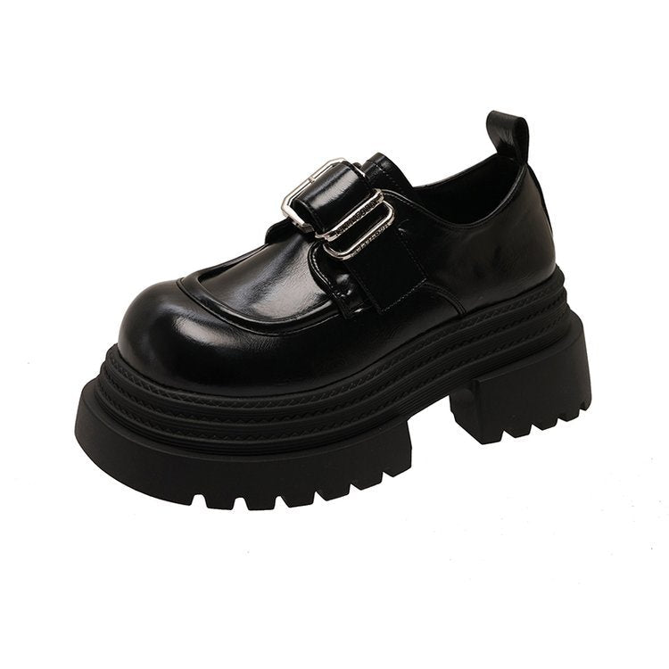 Damen chunky Schnürboots mit dekorativer Schnalle und robustem Sohlenprofil R&B