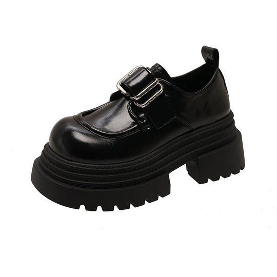 Damen chunky Schnürboots mit dekorativer Schnalle und robustem Sohlenprofil R&B