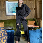 Damen Elegantes Satin Pyjama-Set R&B