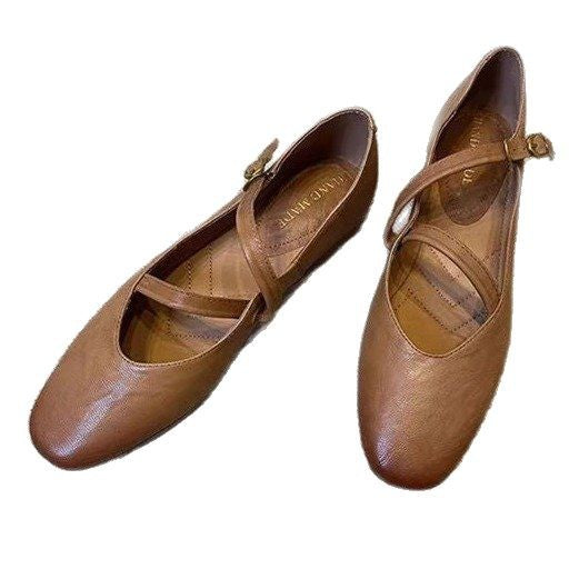 Damen Ballerina-Schuhe mit verstellbarem Riemchen und bequemem Fußbett R&B