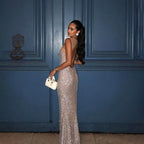 Damen Glitzerndes Maxikleid mit glamourösem Schnitt R&B