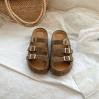 Damen Komfortable Riemensandalen mit verstellbaren Schnallen und ergonomischem Fußbett