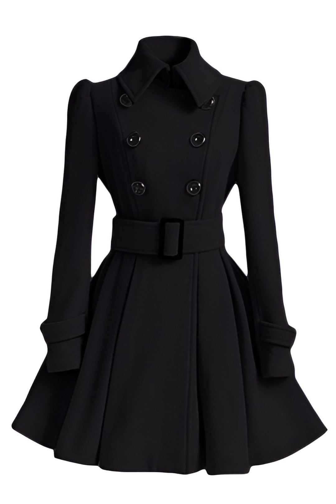 Damen eleganter Trenchcoat mit tailliertem Schnitt und dekorativen Knöpfen R&B
