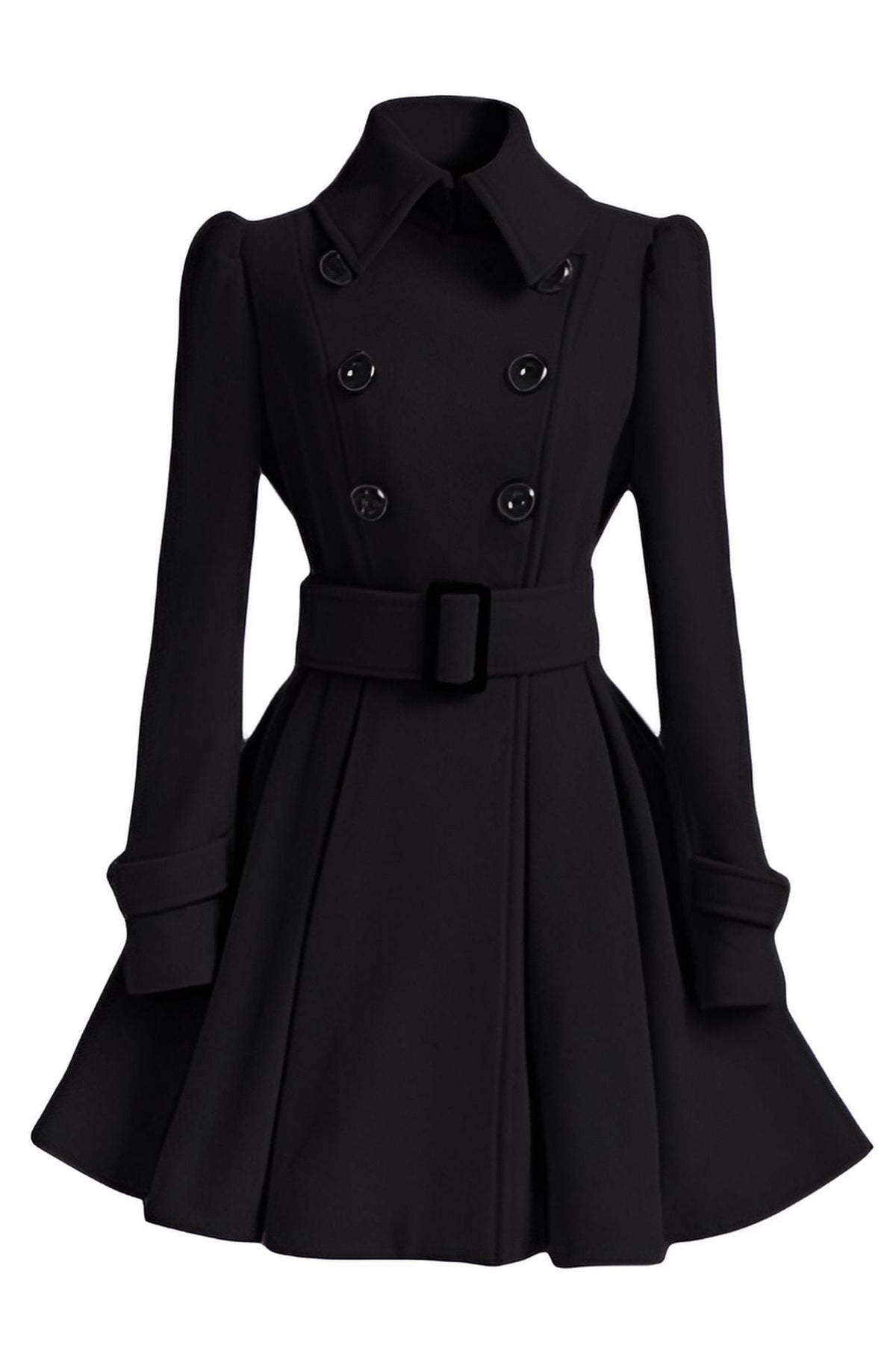 Damen eleganter Trenchcoat mit tailliertem Schnitt und dekorativen Knöpfen R&B