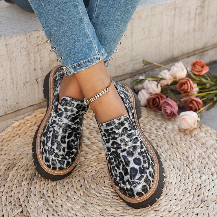Damen Modische Loafers mit komfortablem Plateau und eleganter Sohle R&B