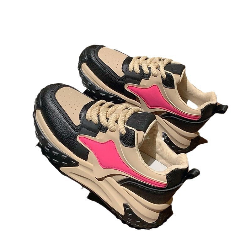 Damen Sportliche Chunky Sneakers mit atmungsaktiver Oberflächenstruktur und rutschfester Sohle