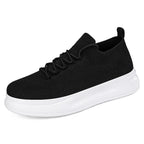 Damen nan elastischer Strick-Slip-on Sneaker mit viskoelastischer Fußbett-Einlage und dämpfender Plateau-Laufsohle R&B