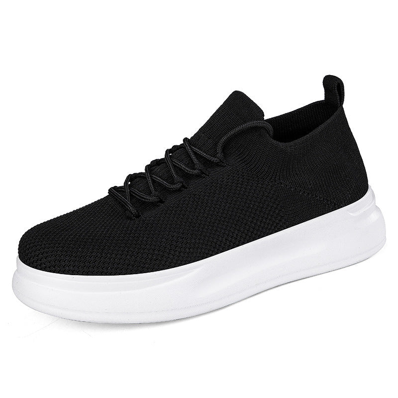 Damen nan elastischer Strick-Slip-on Sneaker mit viskoelastischer Fußbett-Einlage und dämpfender Plateau-Laufsohle R&B