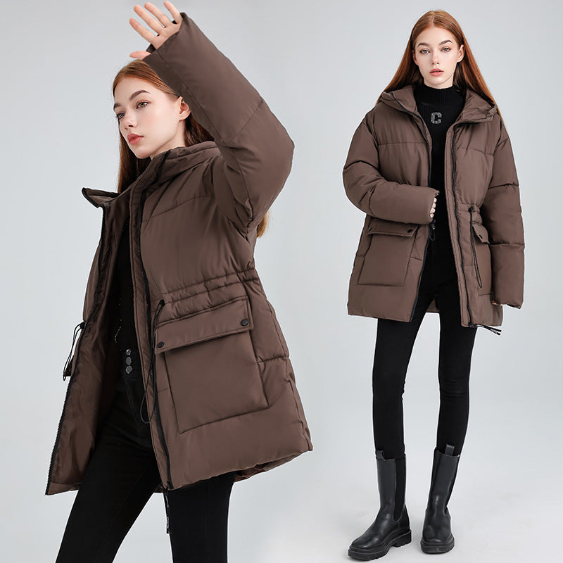 Damen isolierte Parkajacke mit verstellbarem Taillenzug und praktischen Taschen R&B