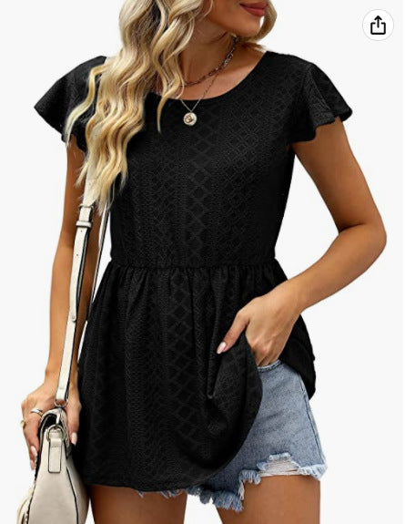 Damen Sommerliches Blusenshirt mit Rüschendetails R&B