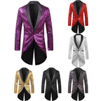 Herren eleganter Paillettenblazer mit luxuriösen Details R&B