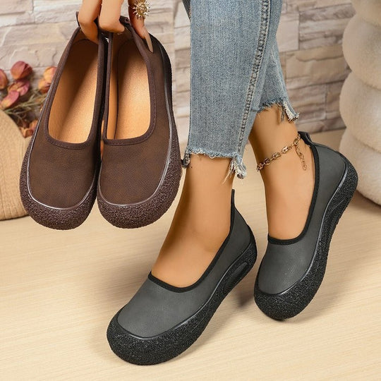 Damen bequeme Slip-On Schuhe mit rutschfester Sohle R&B