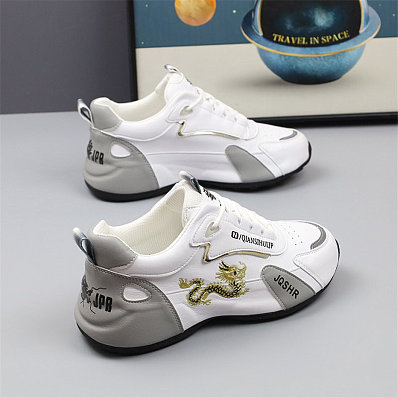 Herren Sneakers im sportlichen Design mit goldenen Akzenten und Drachenstickerei R&B