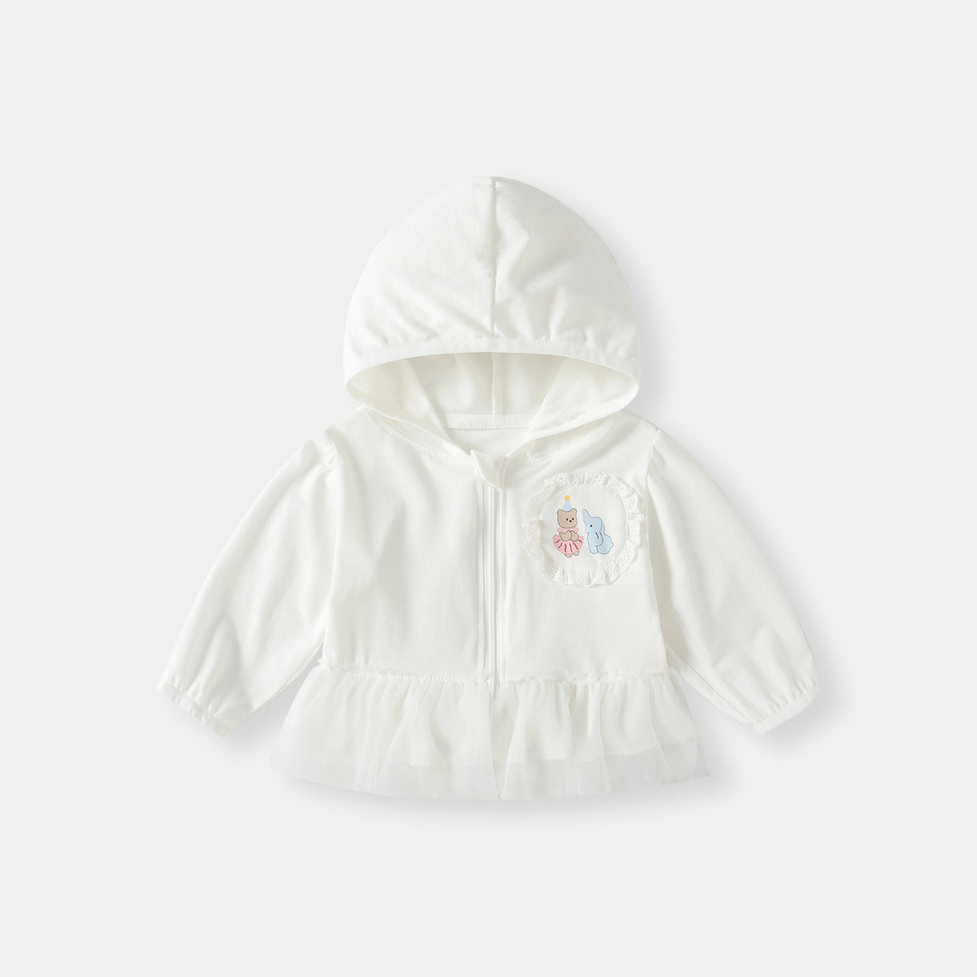 Unisex nan leichte Kapuzen-Sonnenschutz-Windjacke mit elastischen Bündchen R&B
