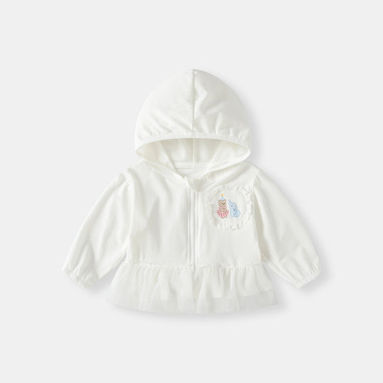 Unisex nan leichte Kapuzen-Sonnenschutz-Windjacke mit elastischen Bündchen R&B