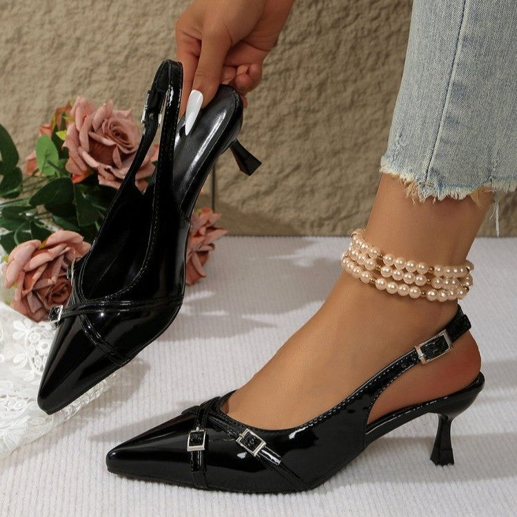 Damen Sling-Pumps mit elegantem Riemendesign und komfortablem Blockabsatz R&B