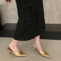 Damen elegante Mules mit spitz zulaufender Form R&B